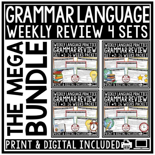 Grammar Language Review Worksheets 3rd 4th Grade