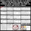 Grammar Practice Review Worksheets 3rd 4th Grade