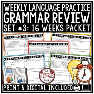 Grammar Practice Review Worksheets 3rd 4th Grade