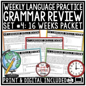 Language Review Grammar Practice 3rd 4th Grade