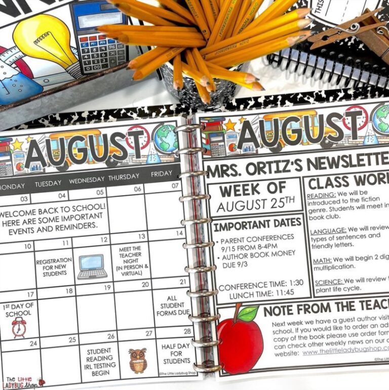 Newsletter and Calendar Communication for for Elementary Classrooms