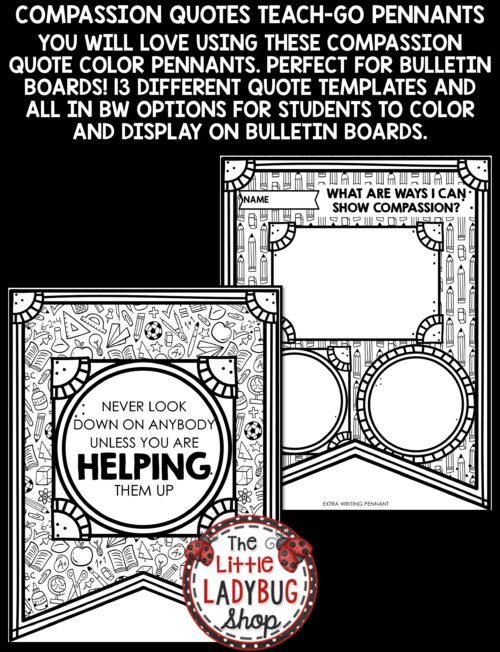 Compassion Quotes Coloring Bulletin Board