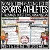 Sports Athletes Reading Comprehension Passages 3rd 4th Grade