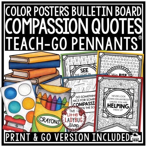 Compassion Quotes Coloring Bulletin Board