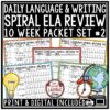 Daily ELA Spiral Language Review Worksheets