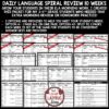 Daily ELA Spiral Language Review Worksheets