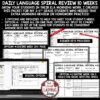Daily Grammar Spiral Language Review Worksheets Set #4
