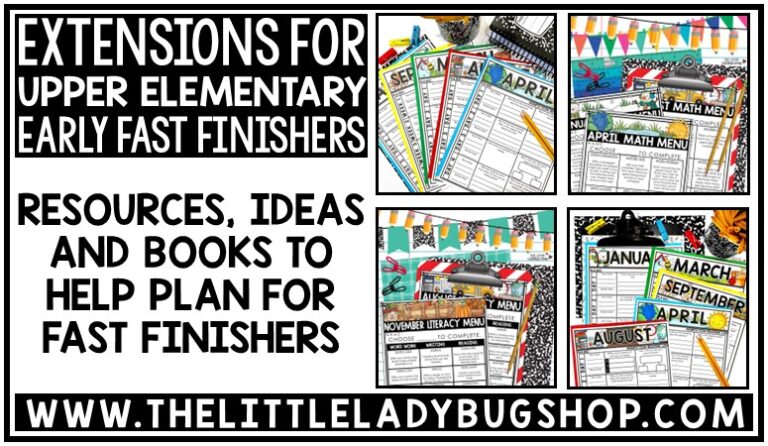 Extension Activities for Fast Finishers