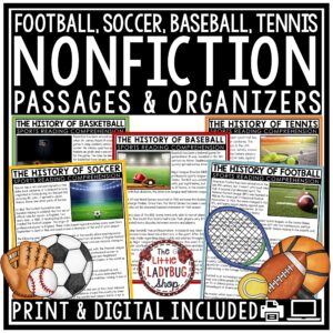 Sports Reading Comprehension Passages 3rd 4th Grade
