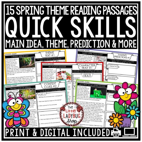 Spring Themed Reading Skills Passages