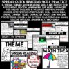 Spring Themed Reading Skills Passages