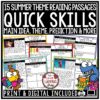 Summer Themed Reading Skills Passages