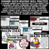 Summer Themed Reading Skills Passages