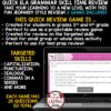 Language Test Prep Grammar Jeopardy Game Show