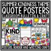 Summer Kindness Posters Bulletin Board