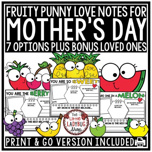 Mother's Day Writing Craft Bulletin Board Bonus Loved Ones (Aunt Grandma)