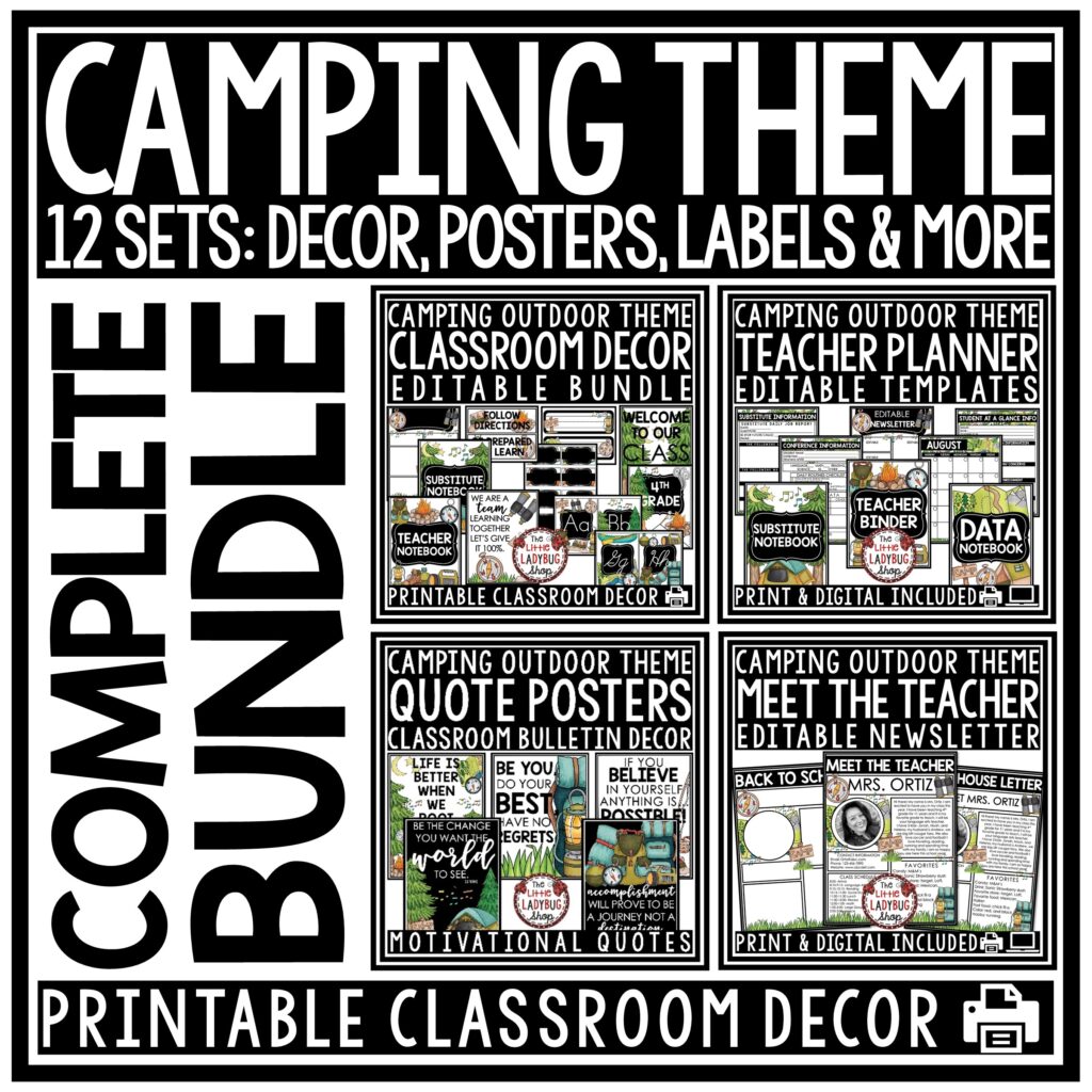 Camping Theme Classroom Decor Bundle