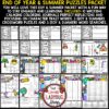 End of Year Summer Crossword Puzzles Word Searches Summer Coloring Pages
