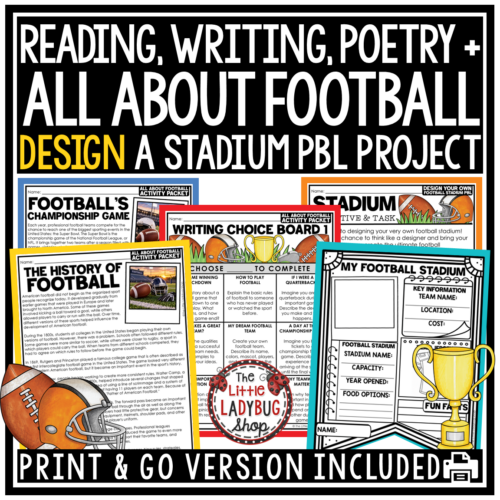 Sports Football PBL Activities Bulletin Board Design Your Own Football Jersey