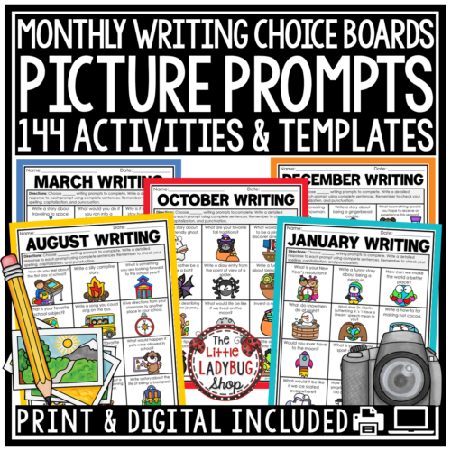 Narrative Opinion Picture Writing Prompts 2nd 3rd Grade Literacy Centers