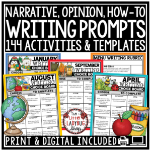 Persuasive Personal Narrative Opinion Writing Prompts 3rd 4th Grade