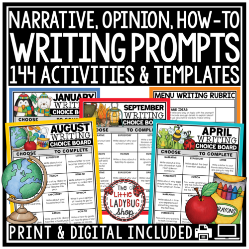 Persuasive Personal Narrative Opinion Writing Prompts 3rd 4th Grade