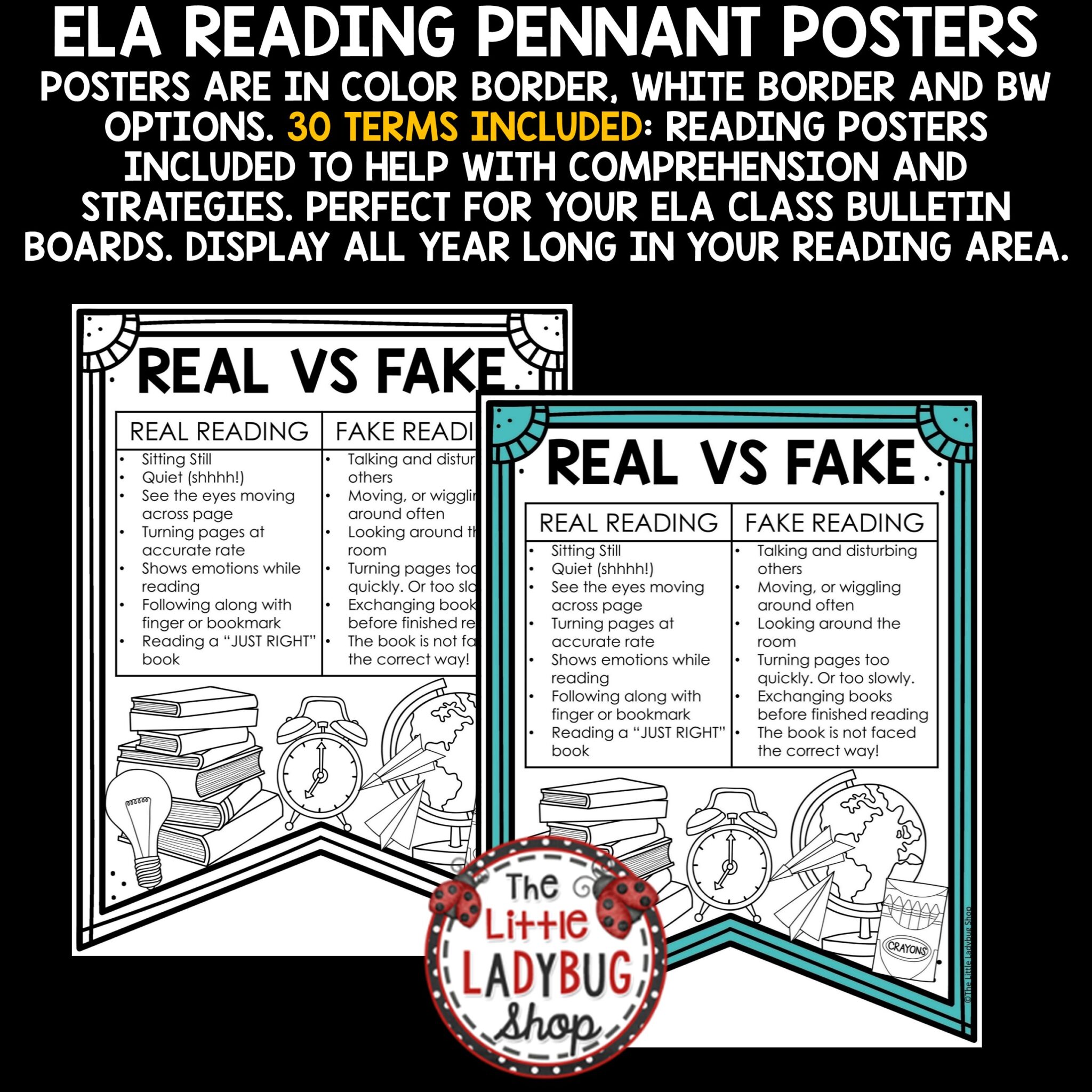 Reading Strategy Comprehension Posters - The Little Ladybug Shop