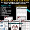 3rd Grade Place Value Math Review Practice Worksheets Rounding Comparing Number