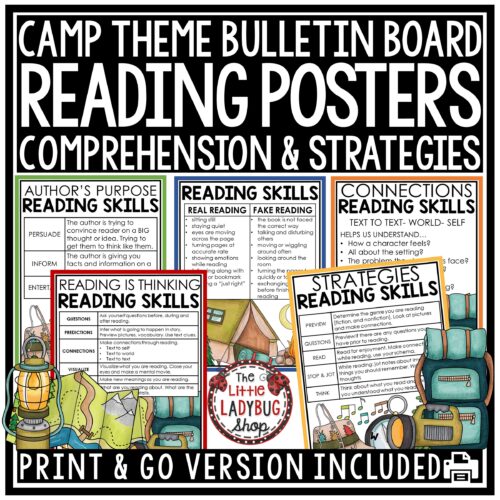 Camp Theme Reading Comprehension Posters