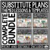 Substitute Binder Templates Editable Emergency Sub Plans Folder 3rd 4th Grade