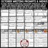 October Writing Prompts Choice Board
