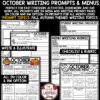 October Writing Prompts Choice Board