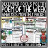 Poem of the Week December Winter Poetry Analysis Reading Comprehension Passages