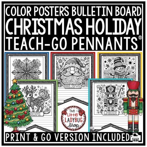 Christmas Holiday Coloring Pages Bulletin Board