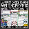 January Writing Prompts Choice Board
