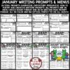 January Writing Prompts Choice Board