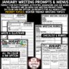 January Writing Prompts Choice Board