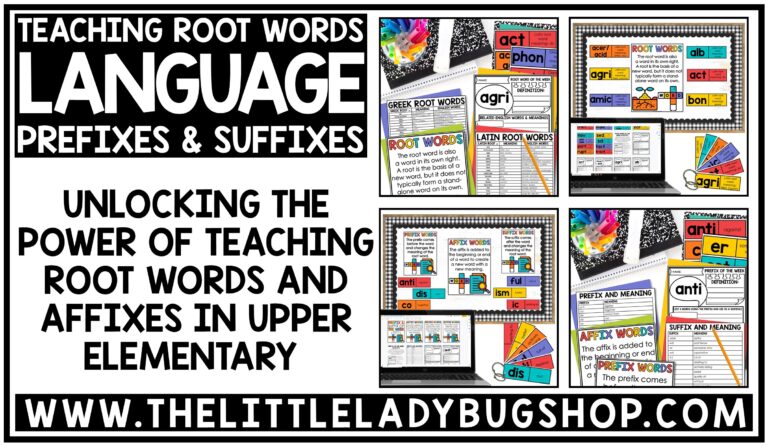 Unlocking the Power of Language: Teaching Root Words, Prefixes, and Suffixes in Upper Elementary 