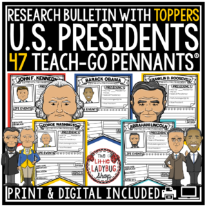 United States History Activities US Presidents Day Research Project Templates