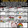 March Focused Poem of the Week is the perfect activity for your upper elementary students, focusing on Women's' History Month, Pi Day St. Patty's Day & more