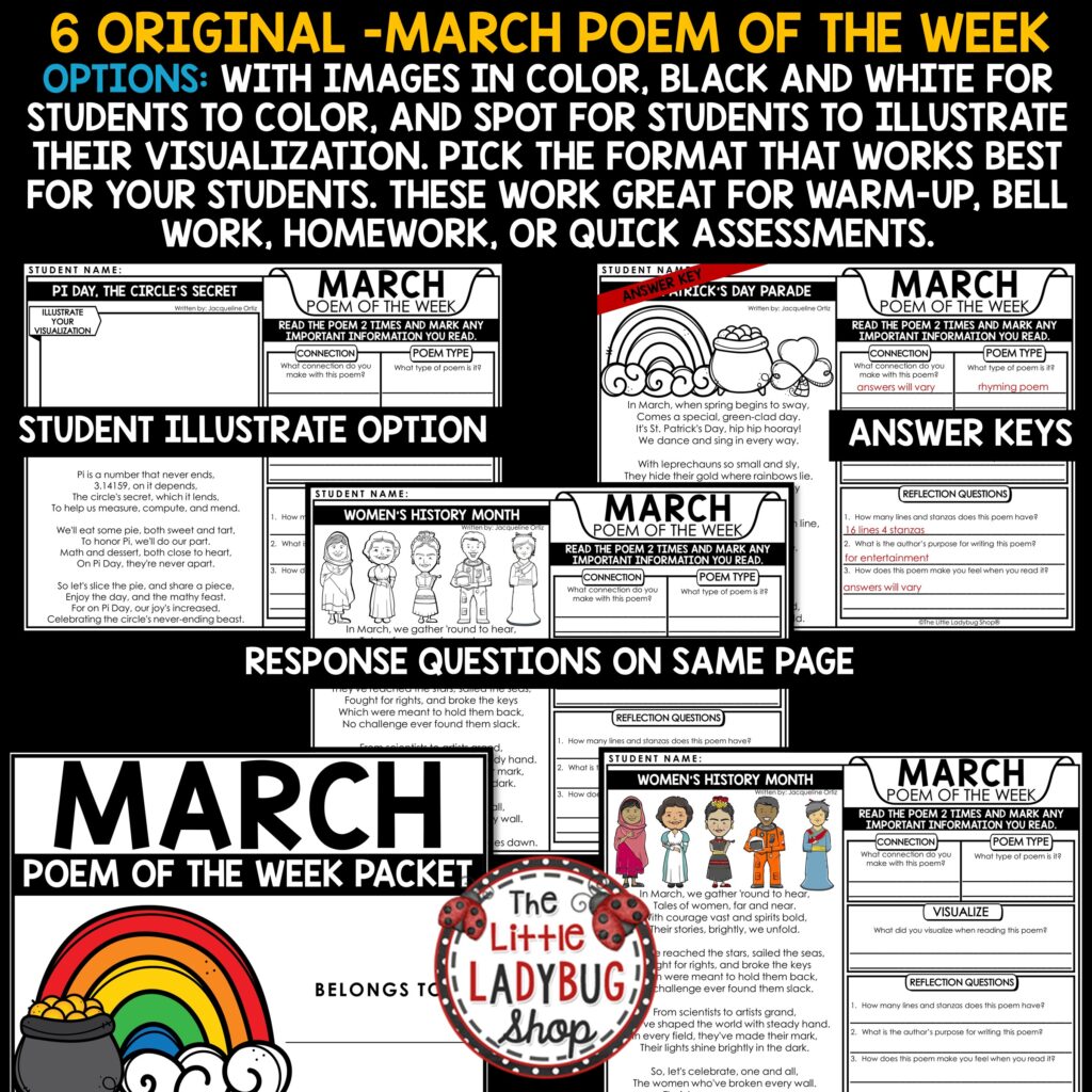 Women's History Month March Poem of the Week - The Little Ladybug Shop