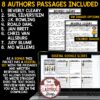 Famous Authors Reading Comprehension Passages Activities for Upper Elementary Students perfect for Read Across America Week for 3rd, 4th and 5th graders.
