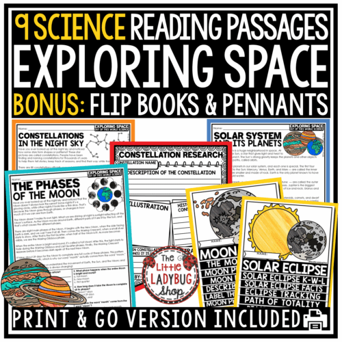 Space Solar and Lunar Eclipse Activities Moon Phases Stars Constellations