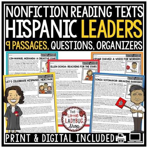 Hispanic Heritage Month Activities Reading Passages 3rd 4th Grade