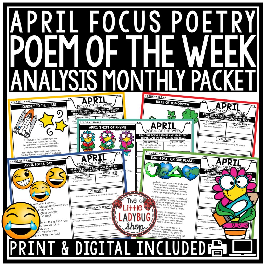 Earth Day Spring April Poem of the Week - The Little Ladybug Shop