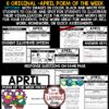 Earth Day Spring April Poem of the Week for upper elementary students