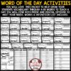 Word of the Day and Week Vocabulary Activities