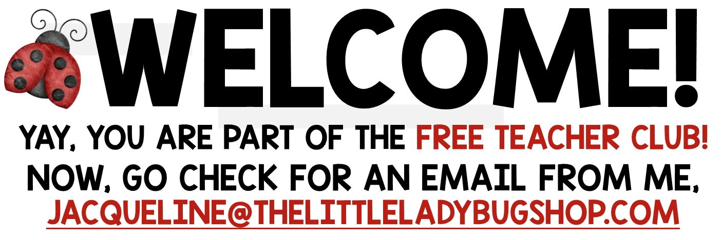The Little Ladybug Shop Freebie Welcome