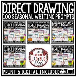 Fall Spring Winter Direct Drawing Writing Prompts 3rd 4th Grade