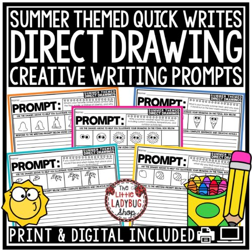 May June Summer Direct Drawing Writing Prompts 3rd 4th Grade